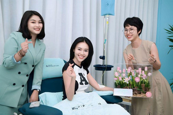 Actress Ninh Dương Lan Ngọc, a VVIP Member, is a devoted fan of the Energy Boost IV Therapy.